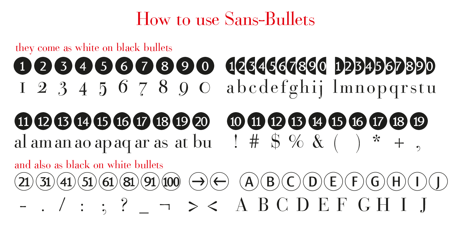 Example font Bullets #3